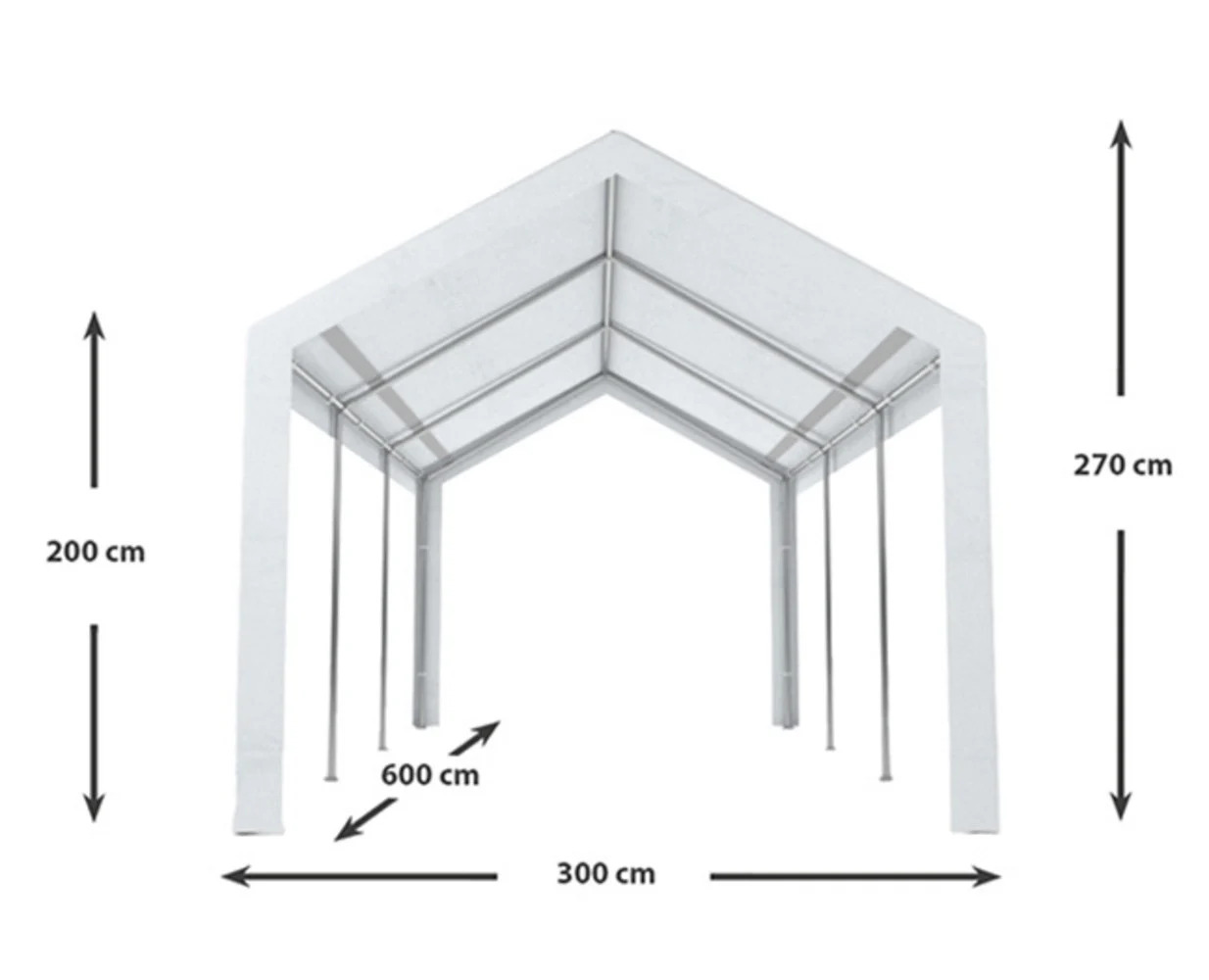 Partytent 3x6 meter - Afbeelding 4